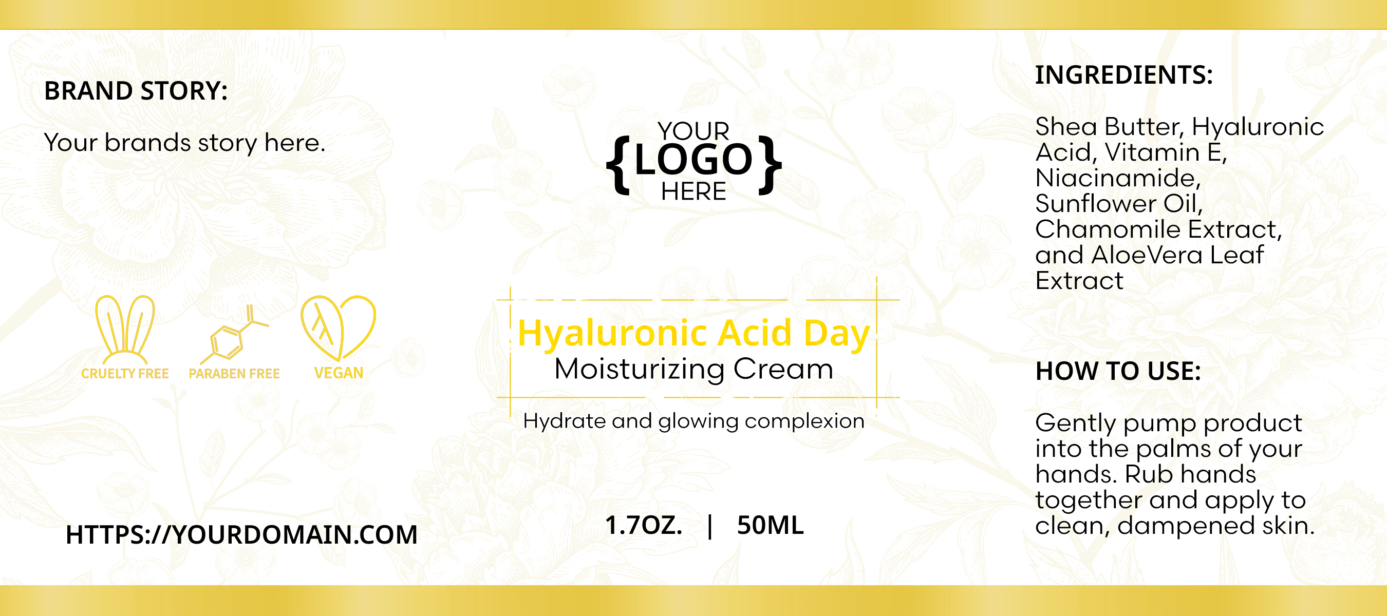 Hyaluronic Acid Day Moisturizing Cream - 1.7 oz