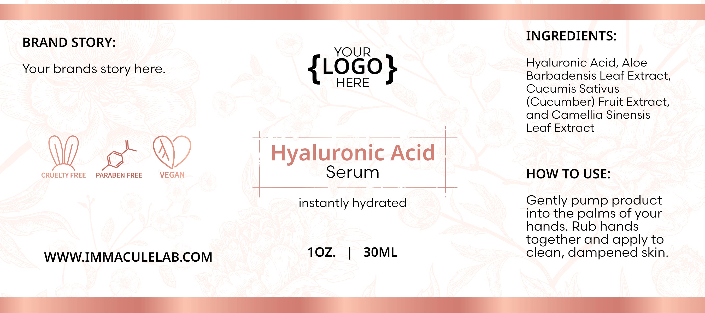 Hyaluronic Acid Serum - 1 oz