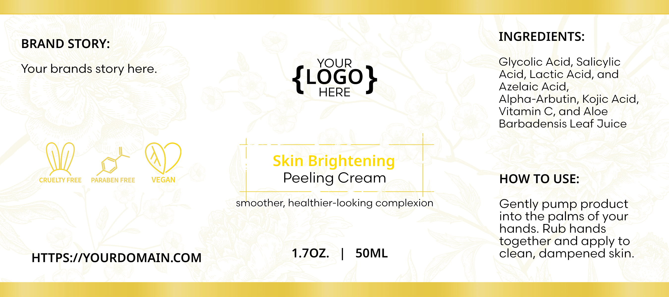 Skin Brightening Peeling Cream - 1.7oz